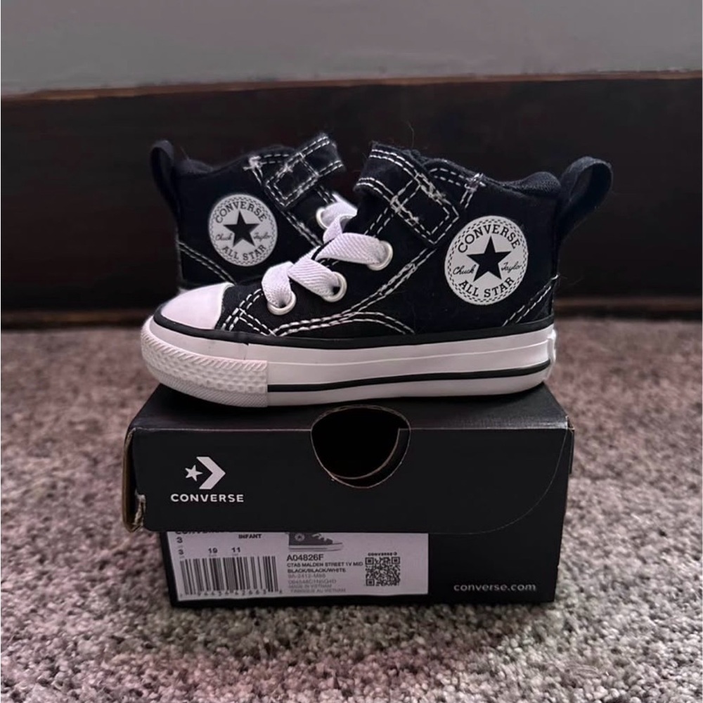Converse Infant Black High-Top Sneakers